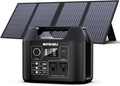 Portable Solar Generator, 300W Portable Power Station with Foldable 60W Solar Panel, 110V Pure Sine Wave 280Wh Lithium Battery Pack with USB DC AC Outlet for Home Use RV Van Outdoor Camping