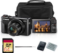 Canon PowerShot G7 X Mark II Digital Camera (Black) 20.1MP 1-Inch CMOS Sensor, DIGIC 7, 4.2X Optical Zoom Lens | Full HD 1080p Video, Wi-Fi, Tilting Touchscreen with Bag and 64GB Card