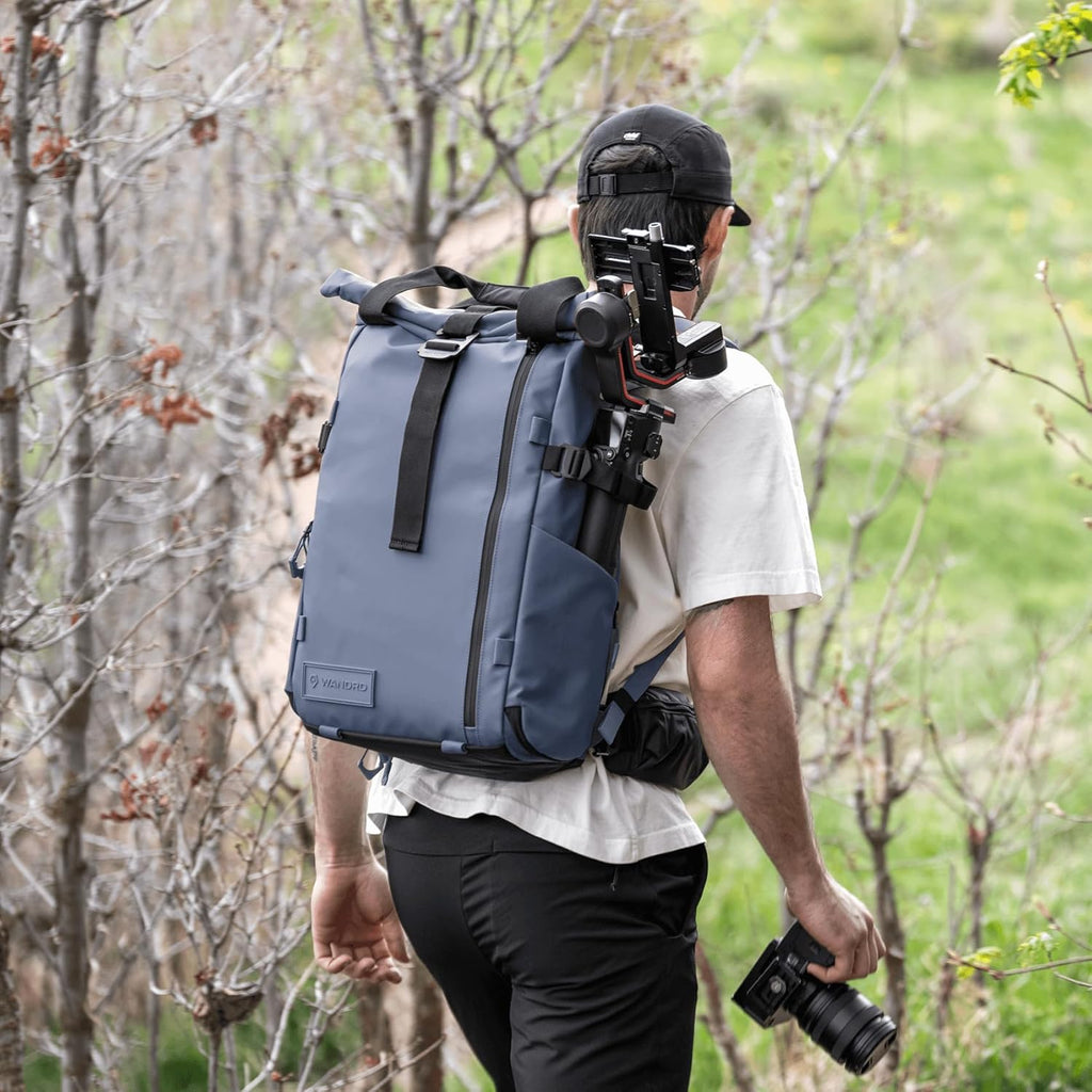WANDRD PRVKE Rolltop 21L V4 Camera Backpack – Expandable Weatherproof Travel Bag with Laptop Sleeve and Clamshell Opening