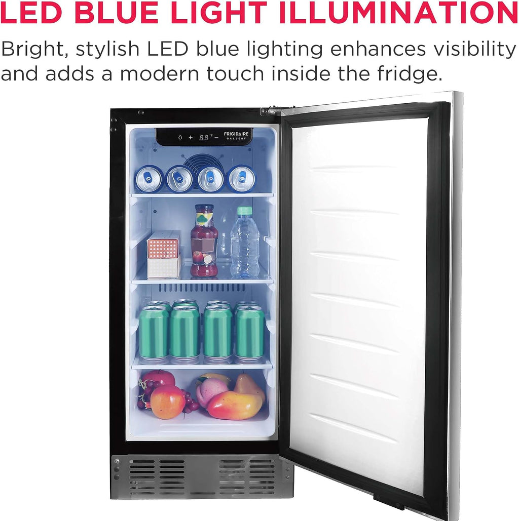 Frigidaire 3 Cu Ft Capacity built in fridge, under counter, frost free, Stainless Steel