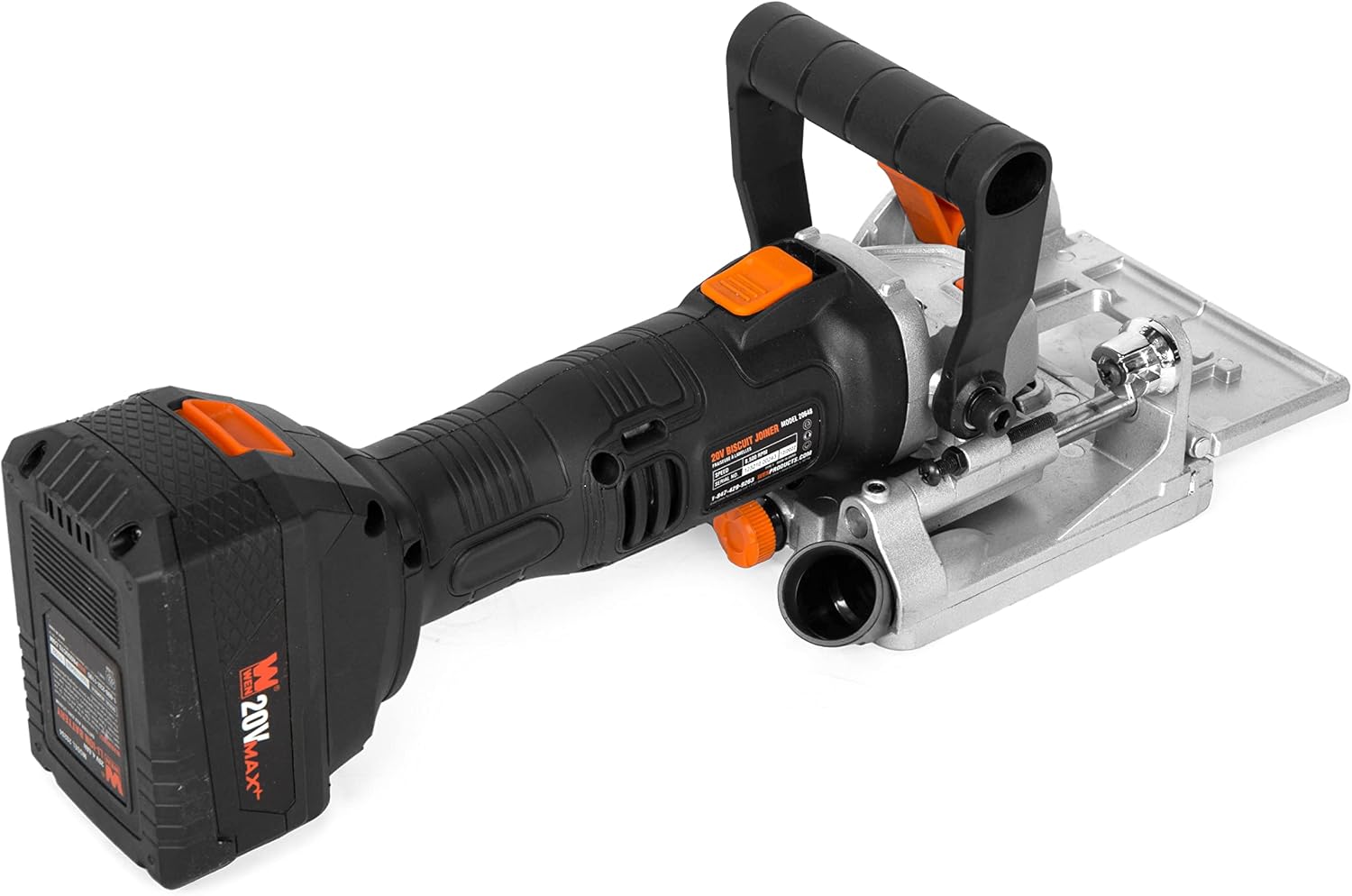 WEN Cordless Plate and Biscuit Joiner Kit with 20V Max 4.0Ah Battery and Charger (20648)
