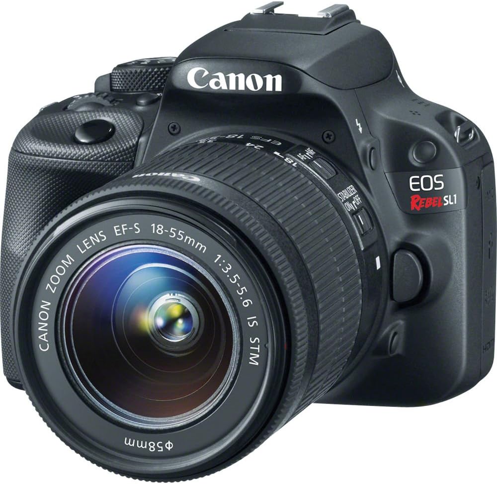 Canon EOS Rebel SL1 Digital SLR with 18-55mm STM + 75-300mm f/4-5.6 III Lens Bundle (Black)