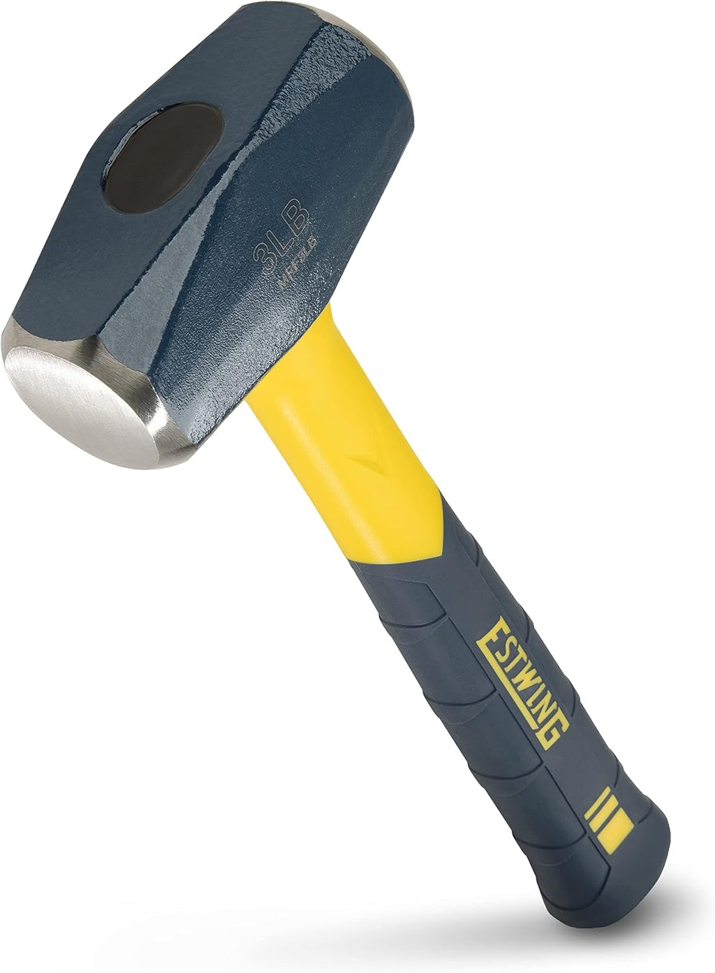 ESTWING Sure Strike Drilling/Crack Hammer - 3-Pound Sledge with Fiberglass Handle & No-Slip Cushion Grip - MRF3LB,(Pack of 12)