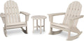 POLYWOOD Vineyard 3-Piece Adirondack Rocking Chair Set with Side Table