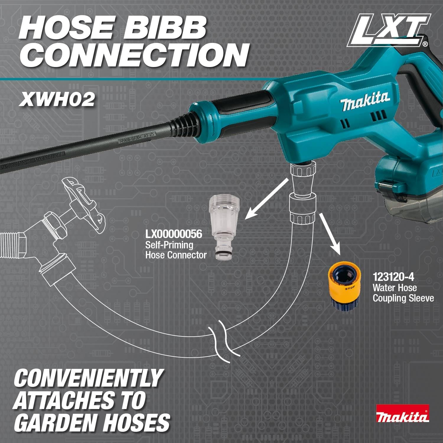 Makita XWH02Z 18V LXT® Cordless 320 PSI 0.7 GPM Power Cleaner, Tool Only