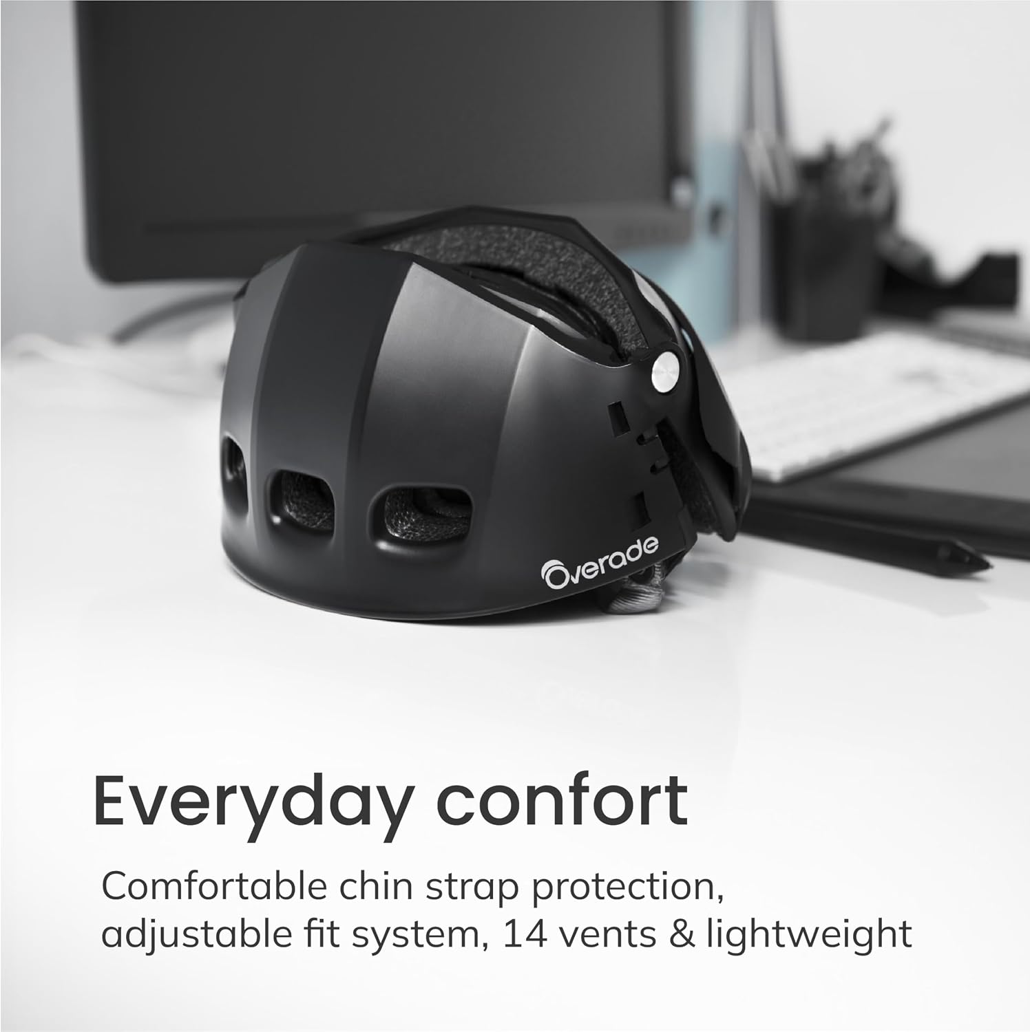 Overade Plixi Foldable Helmet - for Bike, Kick Scooter, e-Bike - Volume Divided by 3 when Folded- Same Protection as Classic Helmet