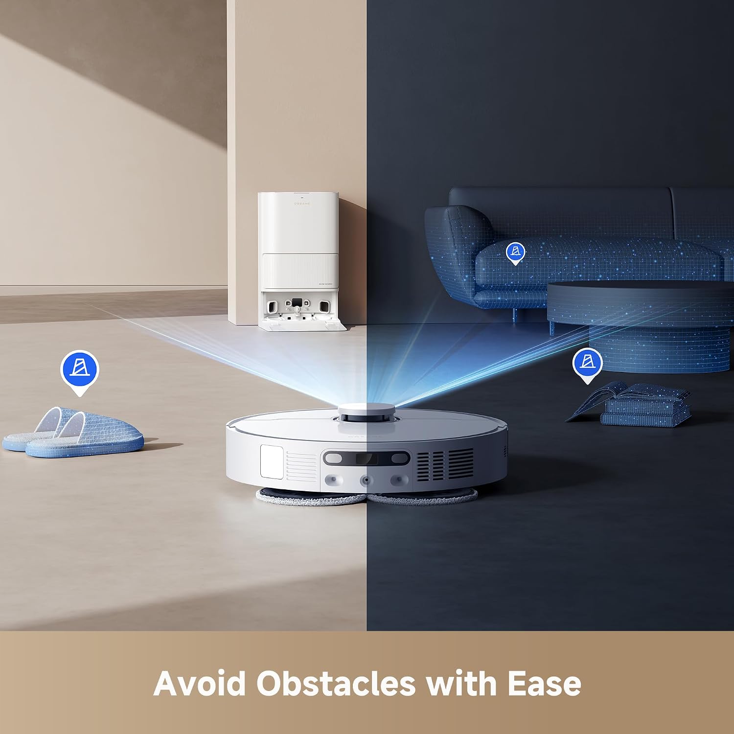 DREAME L40s Ultra CE Robot Vacuum and Mop Combo with Self-Emptying Dock, 13,000Pa Suction, Mop Self-Cleaning and Auto-Raising, Ultrasonic Carpet Sensing, Ideal for Pet Hair, Carpet and Hard Floors