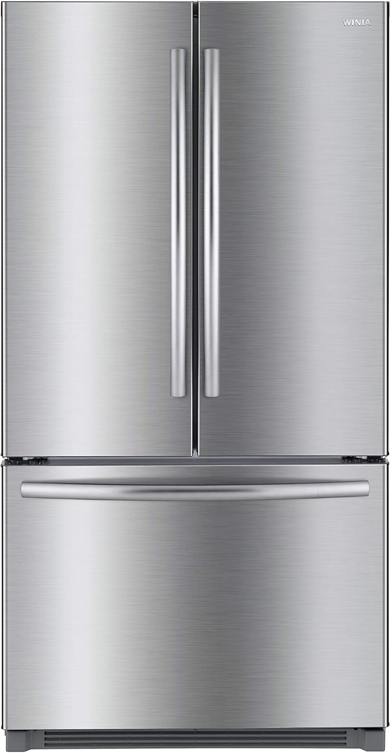 Winia WRFS26ABTD French Door Non-Dispenser Refrigerator, 26.1 Cu.Ft, Stainless Steel