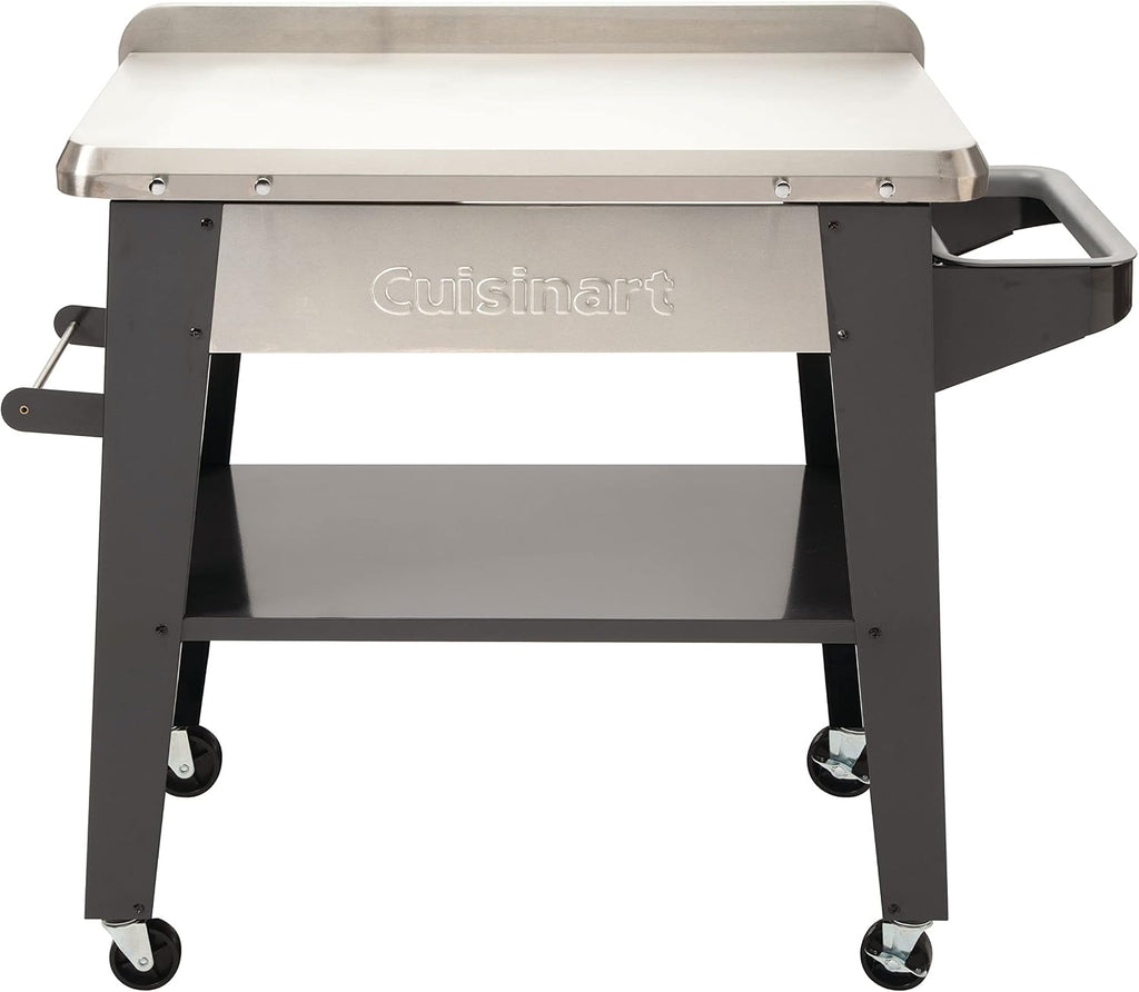 Cuisinart Outdoor Grill Accessories Bundle with Stainless Steel Prep Table (CPT-194) + Protective Cover (CGWM-095)