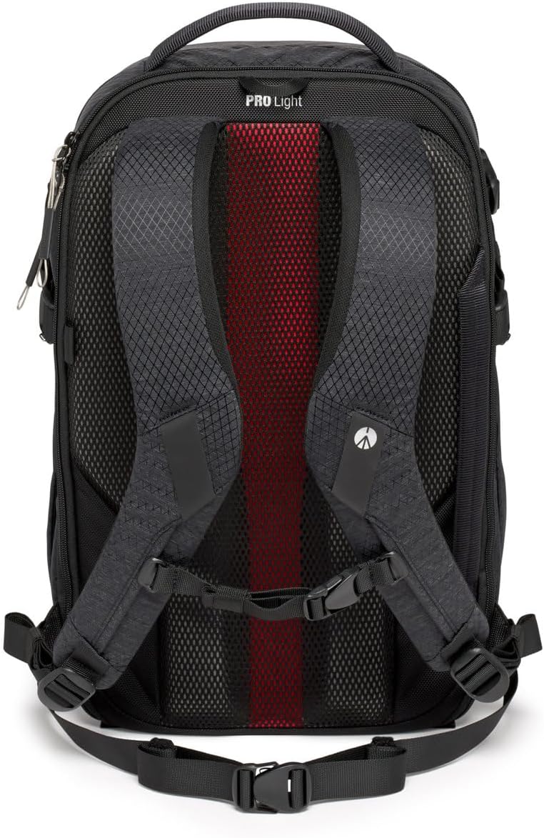 Manfrotto PRO Light Frontloader M, Professional Camera Backpack, Side and Front Access, Tripod Mount, Padded Backpack with Interchangeable Dividers, Black
