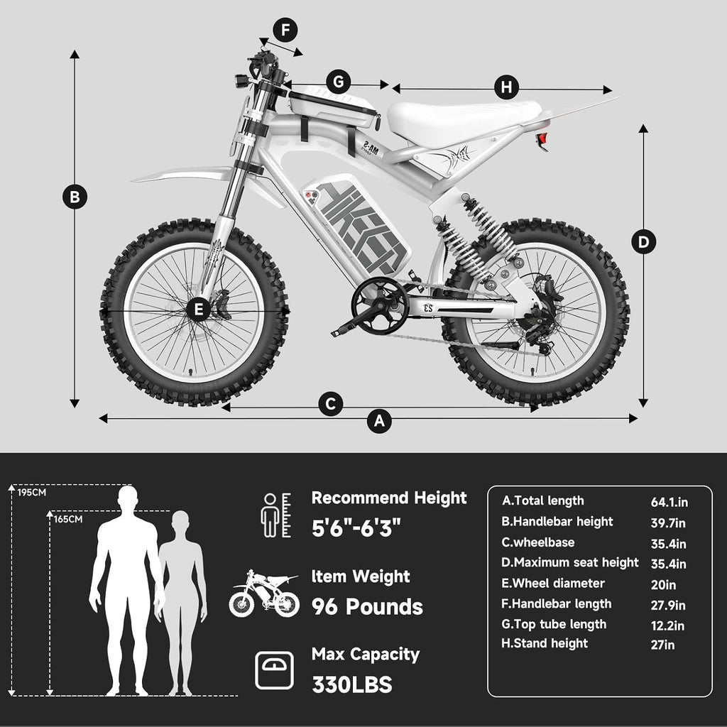 Electric Bike for Adults, 1500W-4000W Peak Fat Tire Ebike, UL2849 Certified Full Suspension All Terrain E-Bike, Removable Battery Off-Road & Commuter Electric Bicycle