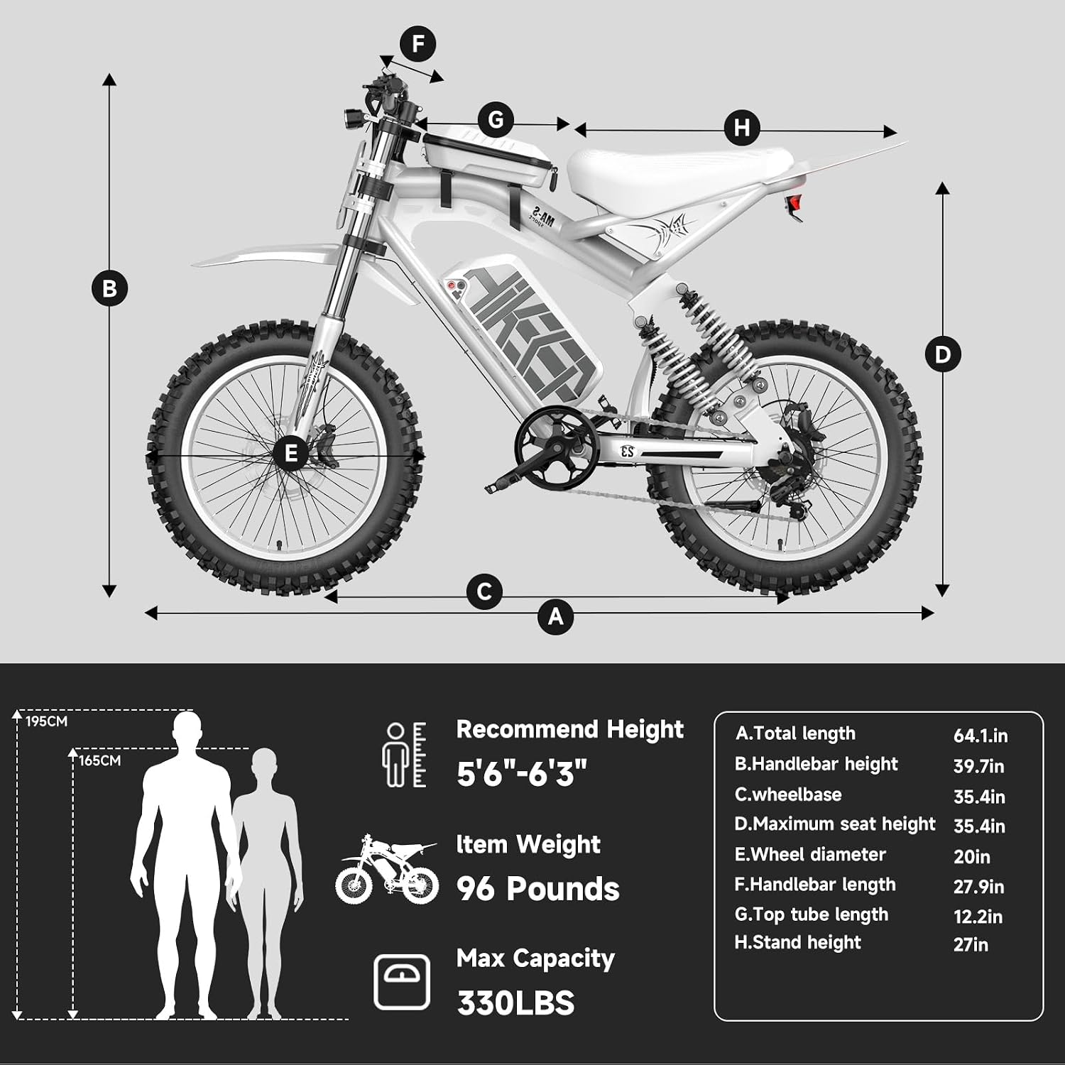 Electric Bike for Adults, 1500W-4000W Peak Fat Tire Ebike, UL2849 Certified Full Suspension All Terrain E-Bike, Removable Battery Off-Road & Commuter Electric Bicycle