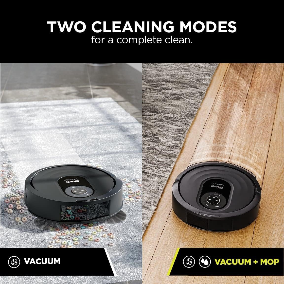 Shark RV2002WD AI Robot Vacuum & Mop with LiDAR Navigation, with Home Mapping, Perfect for Pets, WiFi, Compatible with Alexa, Black (Renewed)