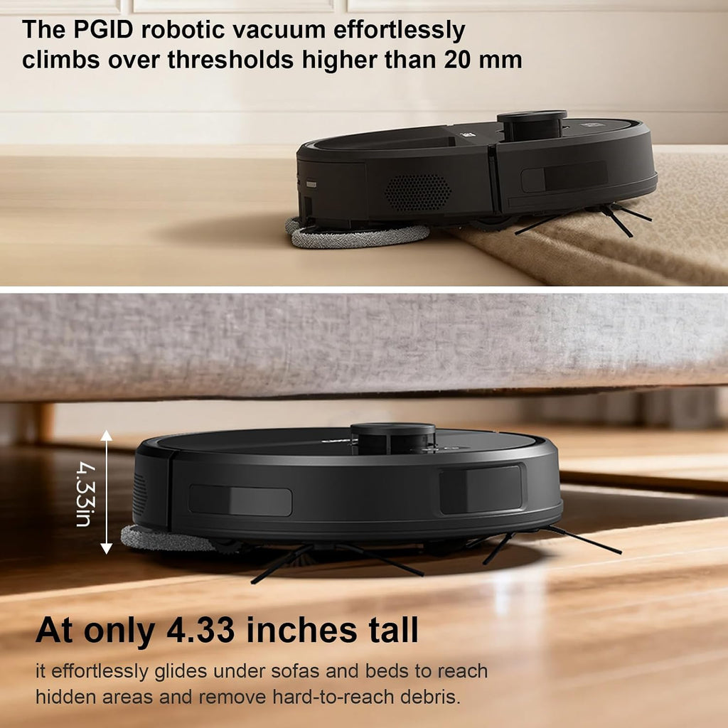 Self-Emptying Robot Vacuum Cleaner, Robot Vacuum and Mop, FlexiArm Edge Mopping, 5000Pa Suction, Dual Zero-Tangle System, Smart Obstacle Avoidance (F77PRO)