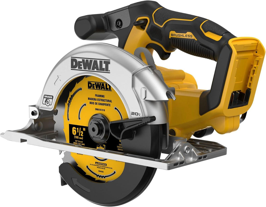 DEWALT 20V MAX* 6-1/2 in. Brushless Cordless Circular Saw, Tool Only (DCS565B)