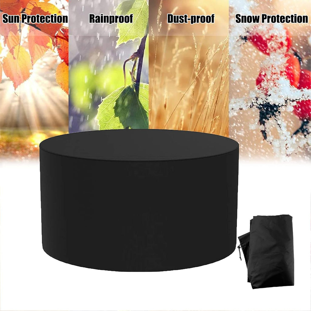 Outdoor Patio Furniture Covers 102' D x 30' H, Dust Proof Furniture Protective Cover, Round Dining Table and Chairs Set Cover, Heavy Duty Gas BBQ Grill Cover (260x75cm)