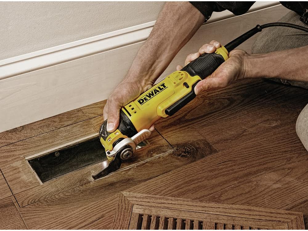 DEWALT Oscillating Tool, 3-Amp, Corded, Includes Wood Blades, Sandpaper and Tool Bag (DWE315K)
