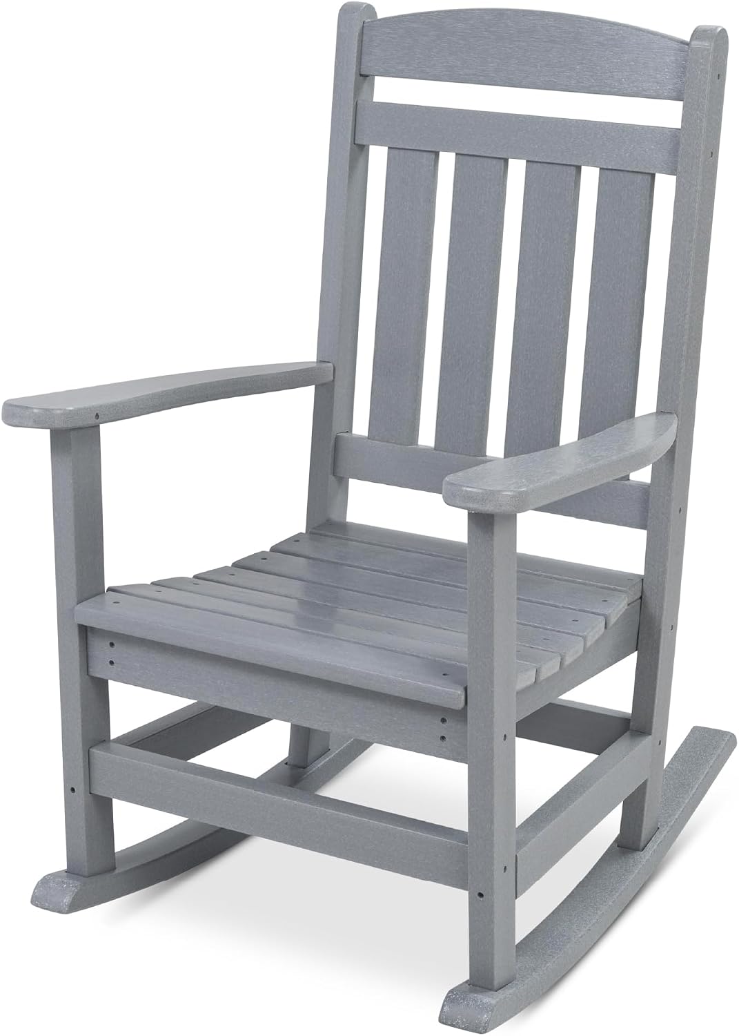 Best Choice Products All-Weather Rocking Chair, Indoor Outdoor HDPE Porch Rocker for Patio, Balcony, Backyard, Living Room w/ 300lb Weight Capacity, Contoured Seat - Gray