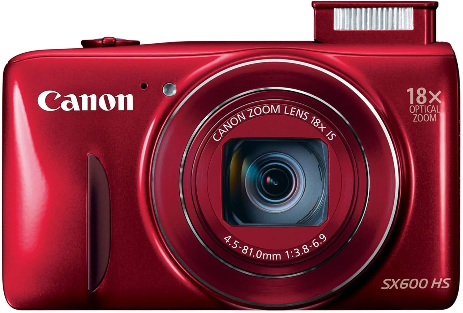 Canon PowerShot SX600 HS 16MP Digital Camera - Wi-Fi Enabled (Red) (Renewed)