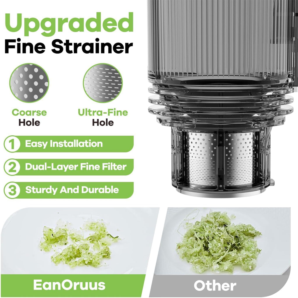 Cold Press Juicer, 5.3' Wide Feed Chute Juice Extractor Machine with 400W, High Juice Yield, Slow Masticating Juicer for Whole Vegetables & Fruits, Metallic Silver