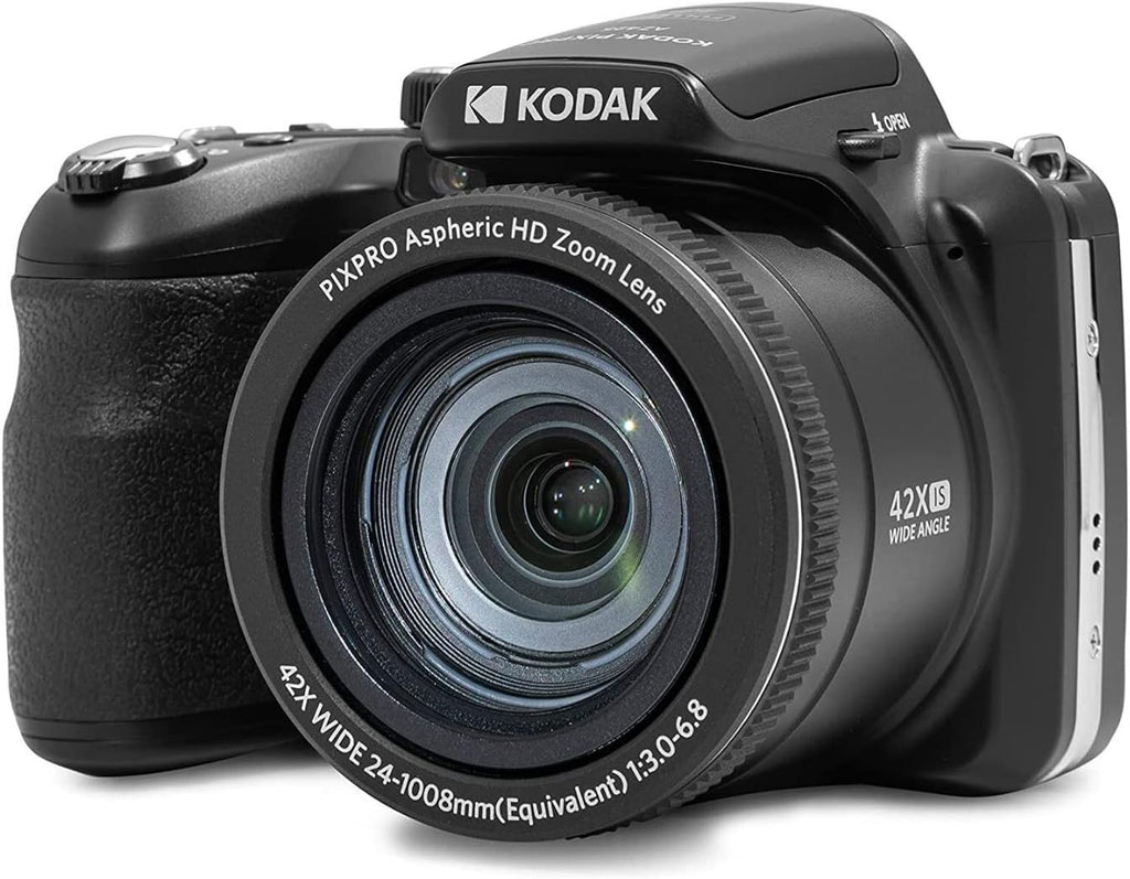 Kodak PIXPRO AZ425 Astro Zoom 20MP Digital Camera with 42X Optical Zoom (Black) Bundle with 64GB SD Card and Accessory Kit (3 Items)
