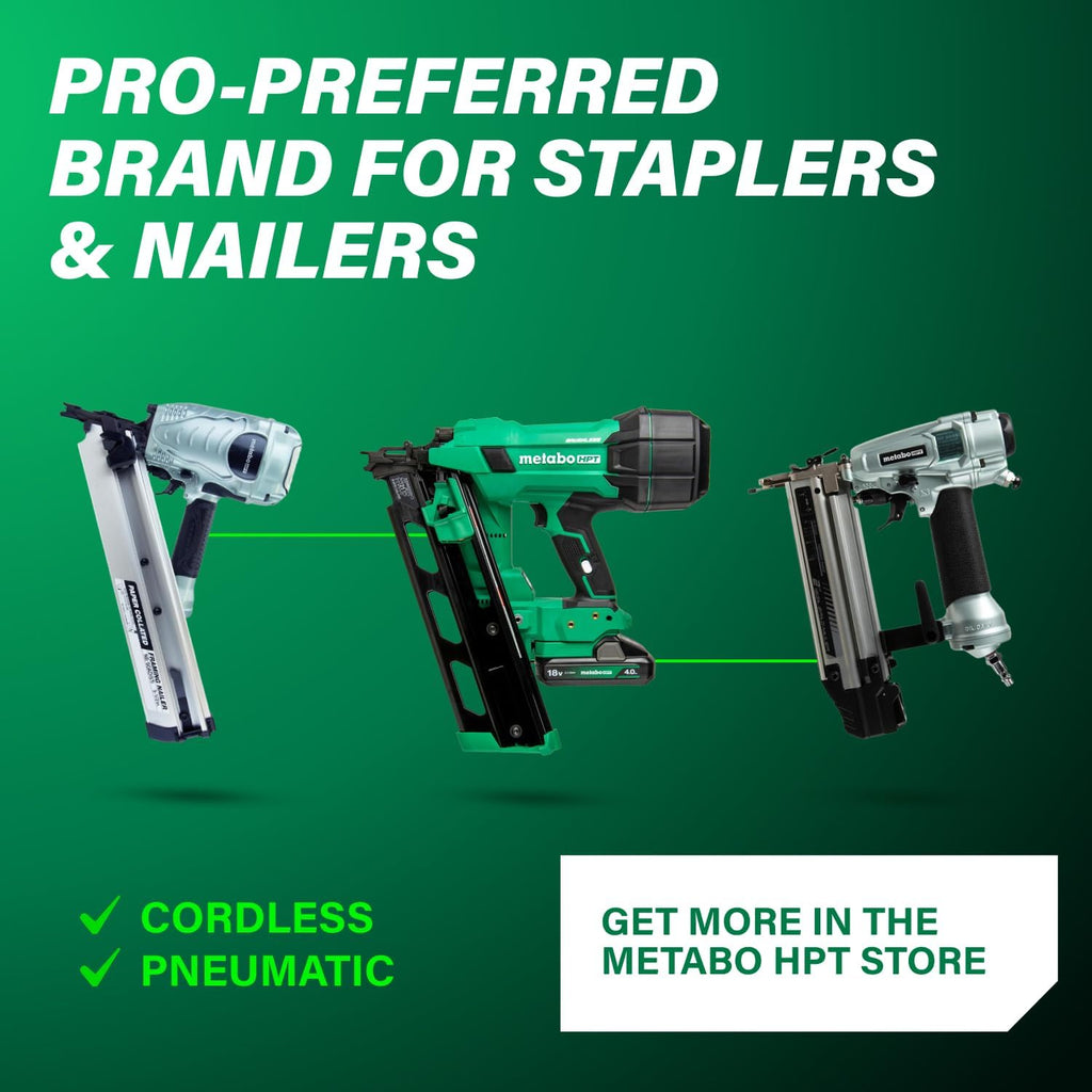Metabo HPT 18V MultiVolt Cordless 21° Framing Nailer Kit, 3-1/2' Plastic Strip Framing Cordless Nailer, Power Tool with 4.0Ah Lithium Ion Battery, Drives 2' to 3-1/2' Nails, NR1890DRA