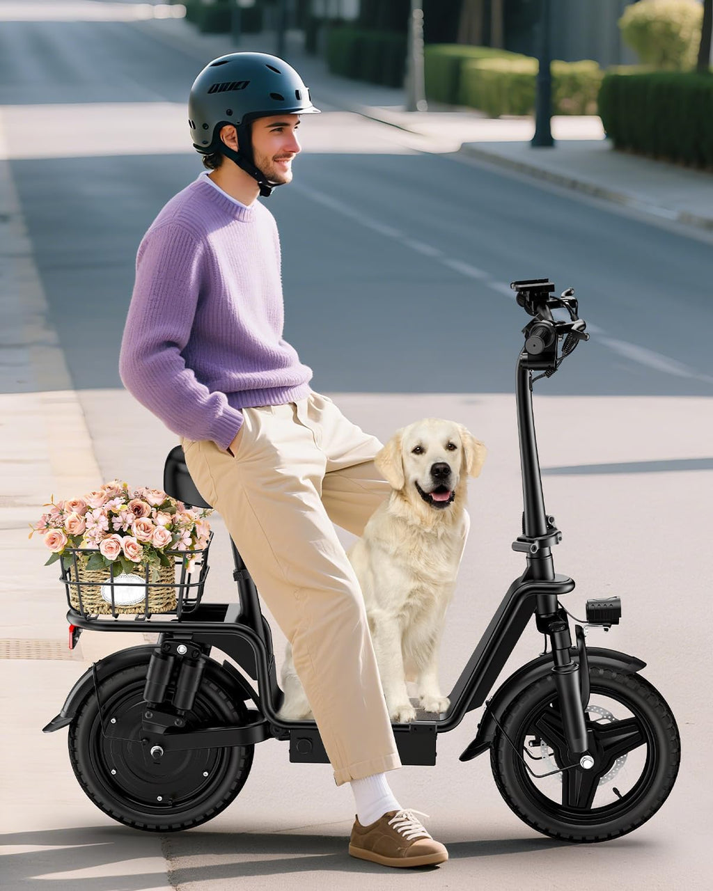 INSDRGN Electric Scooter with Seat for Adults, Peak 1300W Motor, 28-35 Miles Range eScooter, 48V 13Ah Li Battery, 20MPH Foldable Commuter E-Scooter with Basket, Max 330LBS, UL2272 Certified, C14 PRO