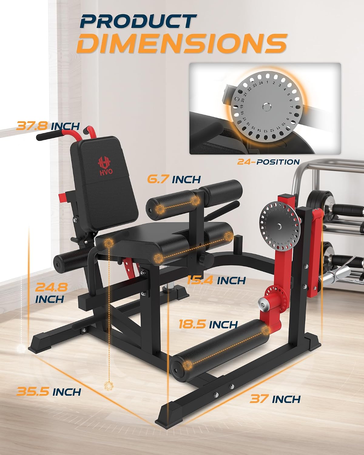 HVO Leg Curl Machine Extension - Leg Extension and Curl Machine Workout for Home Gym Use Leg Extension Machine Fitness Equipment Commercial Grade Seated Lying Hamstring Curl Machine