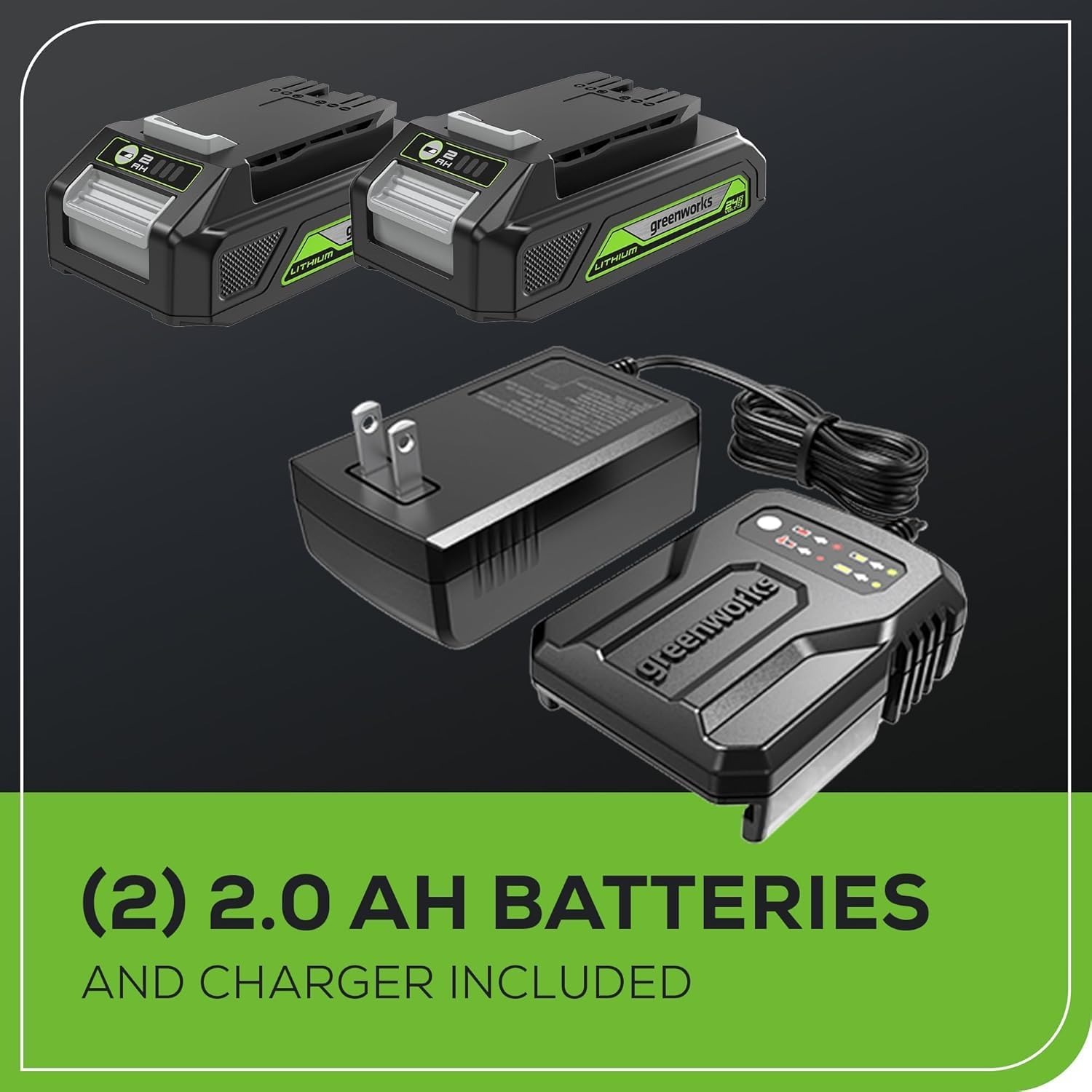 Greenworks 24V Cordless Impact Driver & 2-in-1 Work Light Kit with 2x 2Ah Batteries & Charger – Brushless, Lightweight for DIY, Home Repairs & Outdoor Use