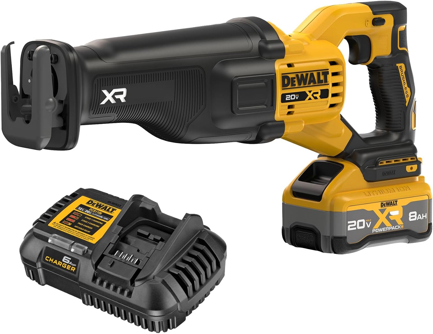DEWALT 20V MAX XR Cordless Reciprocating Saw Kit XR POWERPACK with Battery and Charger Included (DCS384WW1)