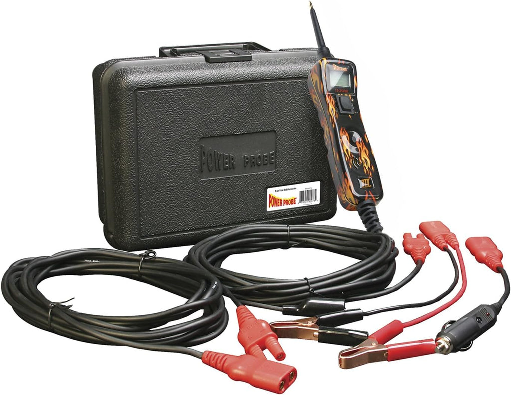 Power Probe III w/Case & Accessories - (PP319FTC) [Car Automotive Diagnostic Test Tool, Digital Volt Meter, AC/DC Current Resistance, Circuit Tester] (Fire - Limited Edition)