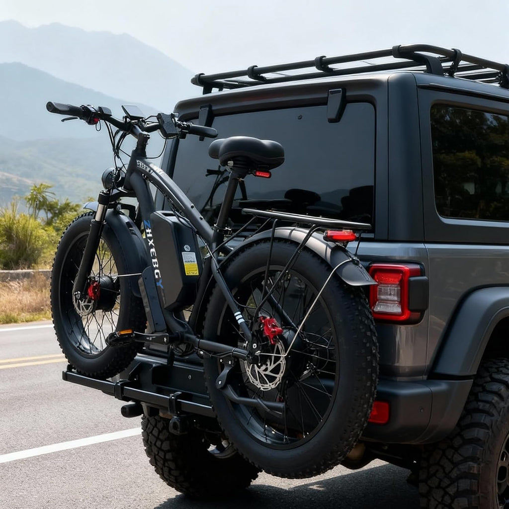9000W Peak 60V 1560Wh Battery High-Power Dual Motor Ebike, 46MPH 90-100 Miles Long Range, Fat Tire Electric Bike for Adults Men with Hydraulic Disc Brake Electric Bicycle for Off-Road (Black)