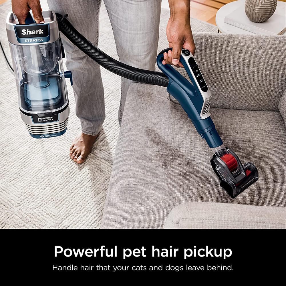 Shark AZ3002 Stratos Upright Vacuum w/TruePet Upgrade Bundle with 3 YR CPS Enhanced Protection Pack (Renewed)