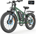 GREATWORK 52V 5000W Peak Dual Motor Electric Bike for Adults, 1300Wh Battery, Up to 45MPH & 100 Miles Range, 26' x 4.0 Fat Tire Electric Dirt Bike with Suspension, Mountain E-Bike for Men Women