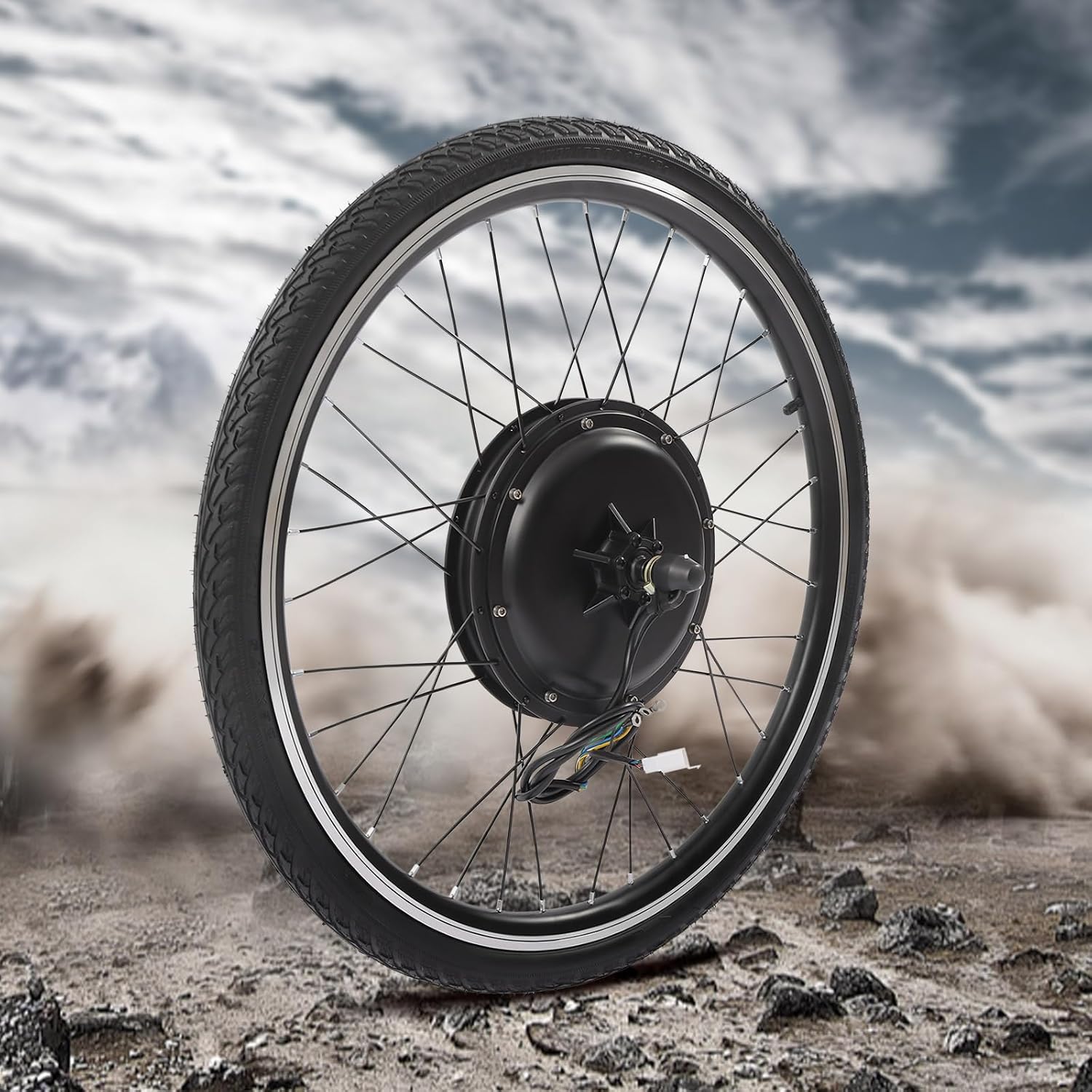 Electric Bike Conversion Kit, 48V 1000W 26' E-Bike Hub Motor Wheel Kit Rear Wheel Powerful Motor with Thumb Throttle and Pedal Assistant Sensor, E-Bike Hub Motor Conversion Kit for 26 Inch Bike