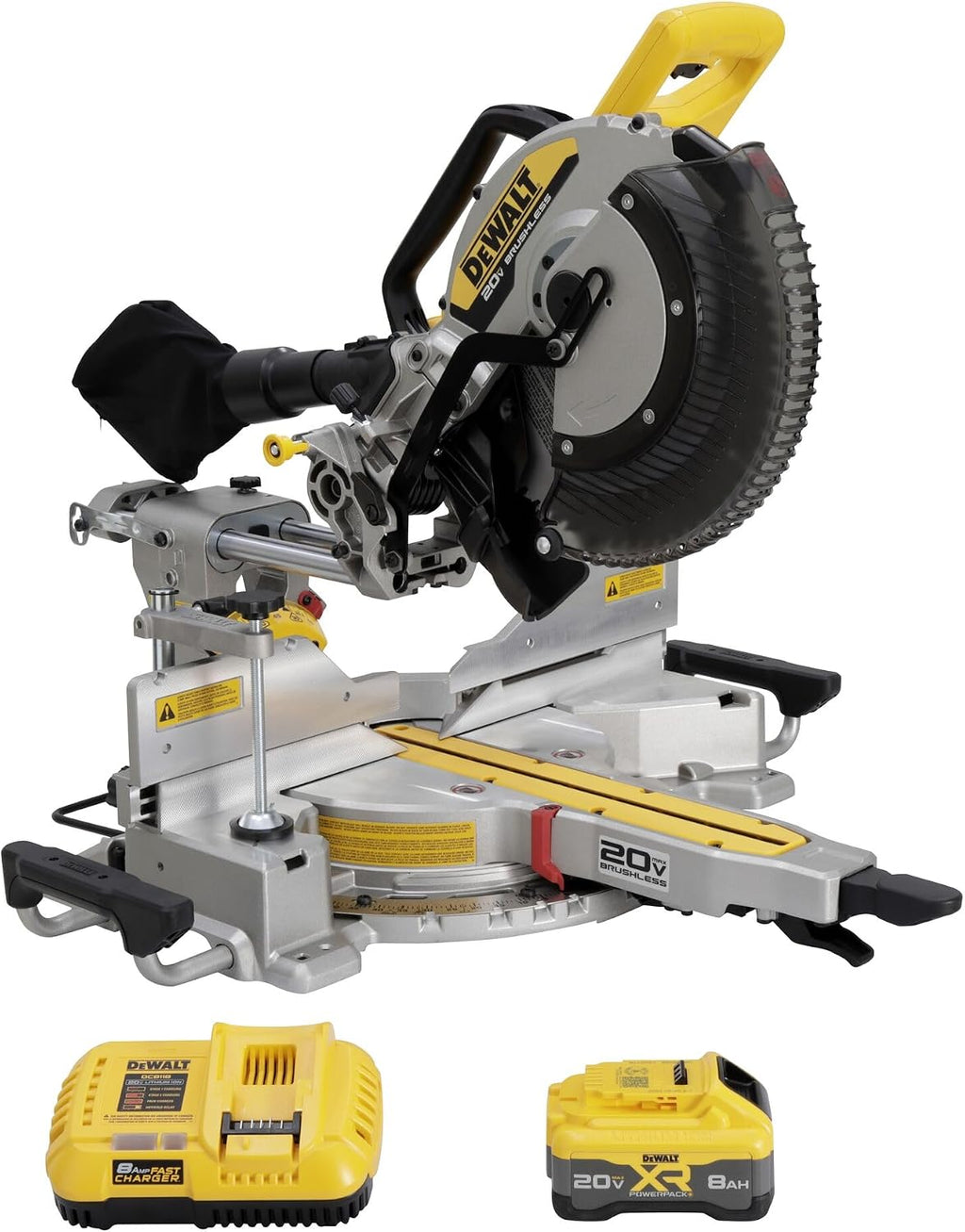 DEWALT 20V MAX XR 12 in. Double Bevel Sliding Miter Saw Kit (DCS785WW1)