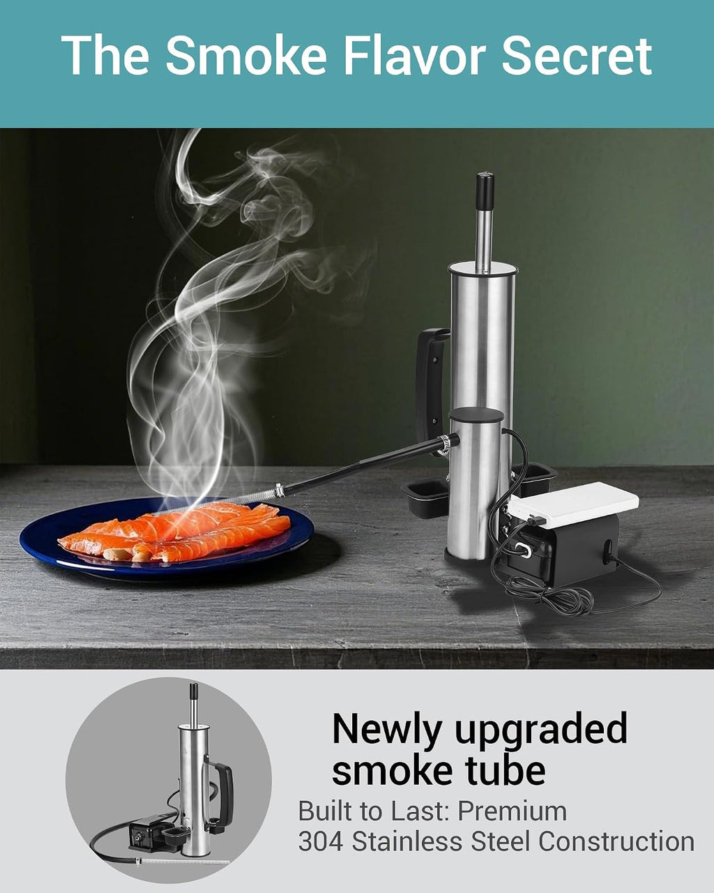 Smoke Generator For Cheese, Smoke Tube For Pellet Smoker, Portable Electric Smoke Maker Outdoor Smoker Accessories, Hot or Cold Smoking Attachment for any Grill or Smoke, Best Gifts for Men, Dad