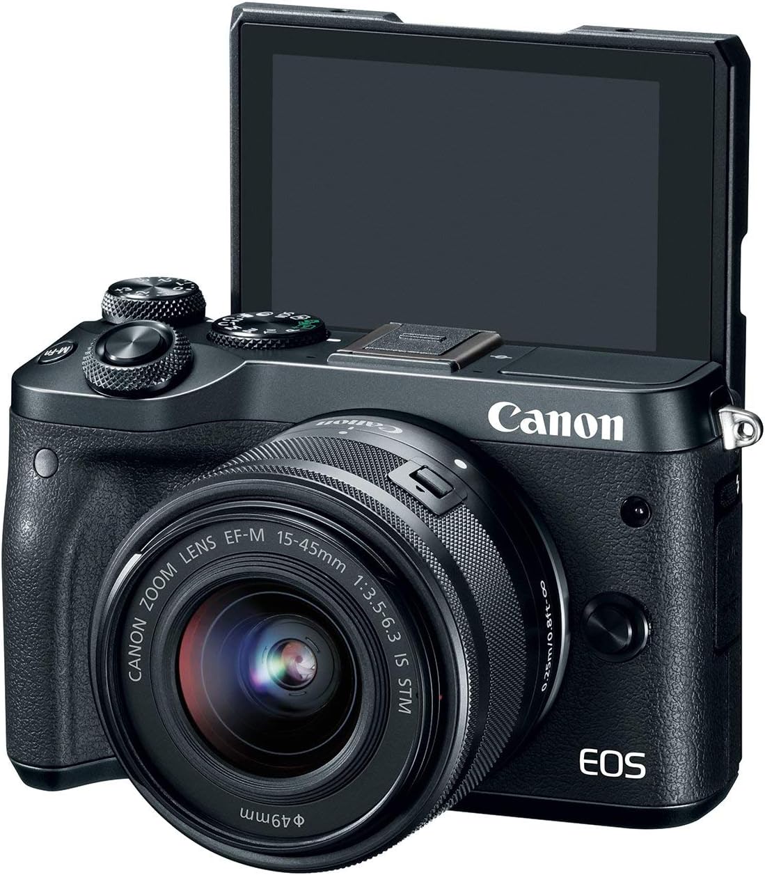 Canon EOS M6 (Black) EF-M 15-45mm f/3.5-6.3 is STM Lens Kit (Renewed)