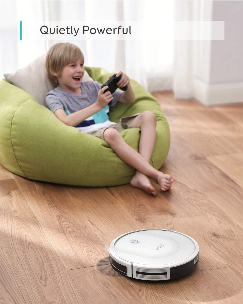 eufy Robot Vacuum 11S MAX, Super-Thin,Powerful Suction, Quiet, Self-Charging Robotic Vacuum Cleaner, Cleans Hard Floors to Medium-Pile Carpets, White