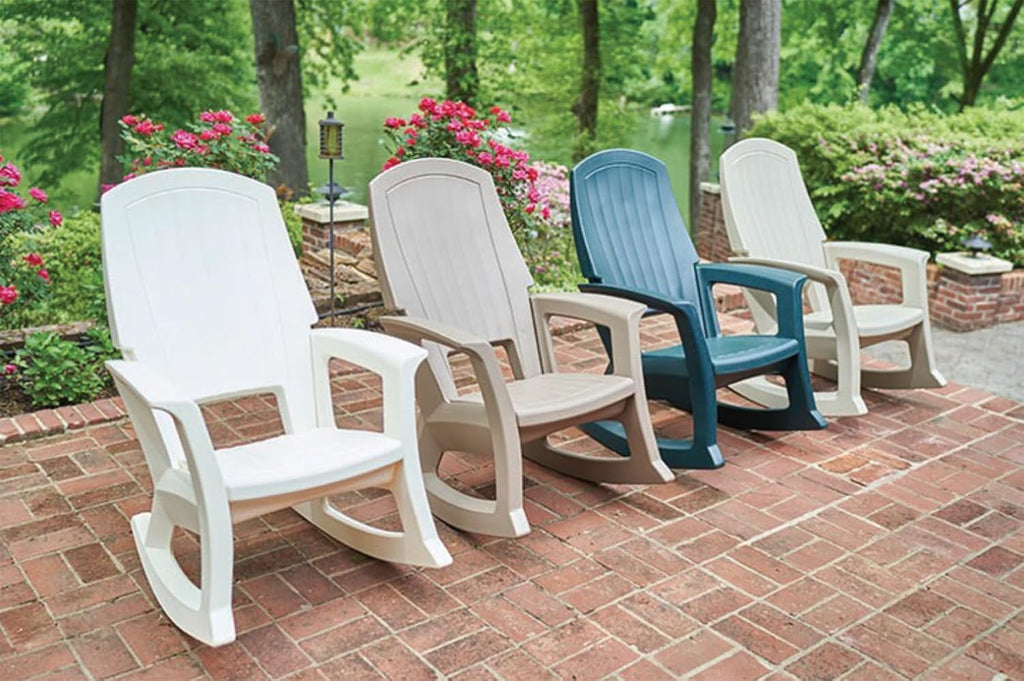 Semco Rockaway Heavy Duty All-Weather Outdoor Rocking Chair Plastics - Sand Tan