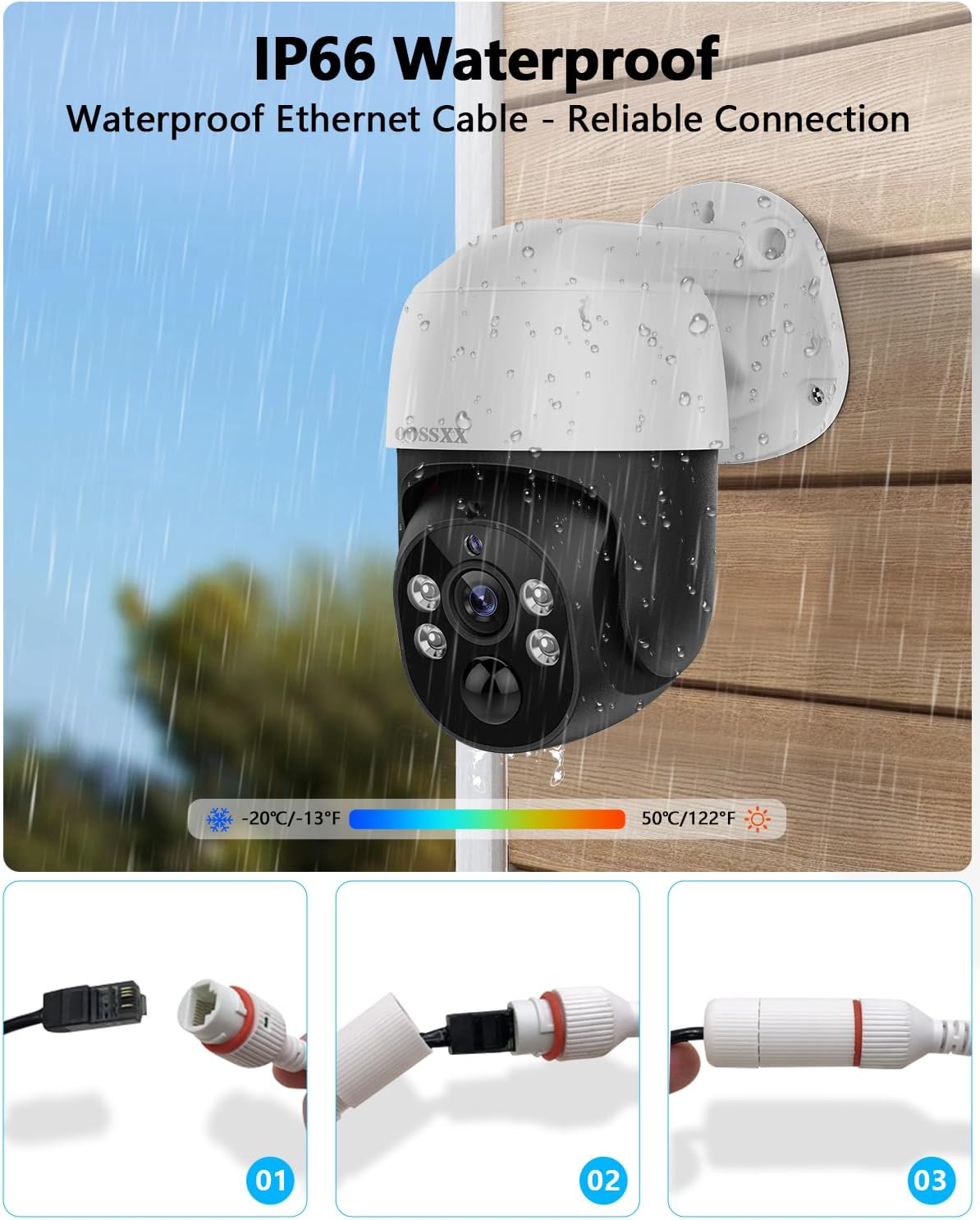 (2026 New) 4K PoE PTZ Security Camera System with 10'' Monitor, 8CH NVR, 6 Wired Outdoor Cameras, Pan Tilt Auto Tracking, AI Human Detection, Free App, No Monthly Fee, IP65