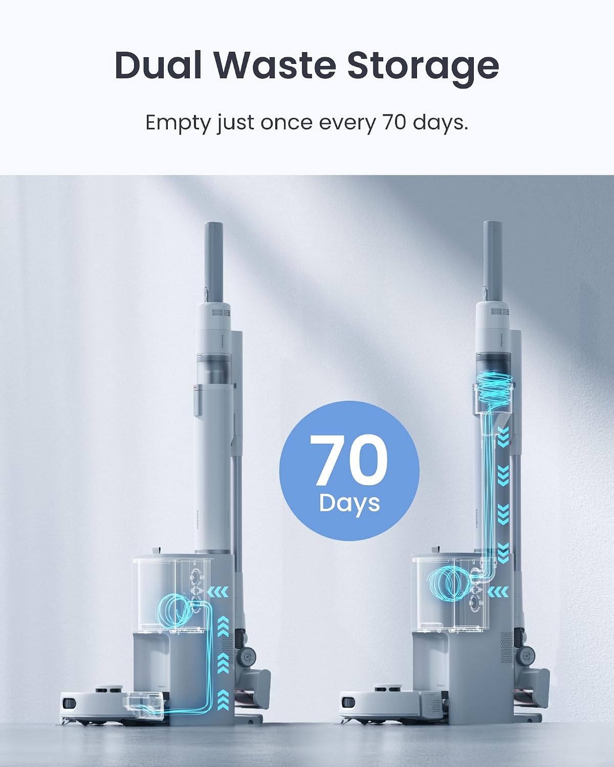 SwitchBot Robot Vacuum & Cordless Vacuum Cleaner K10+ Pro Combo, Self Emptying Up to 70 Days,Compact,Lightweight,Quiet,Support Matter,Work with Alexa,Google Home,Apple Home, for Carpet,Crevices,Stairs