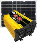 Solar System, Portable Solar Panel Kit, 4000W Inverter with 2 USB Ports, 30A Solar Charge Controller, LED Screen Display, Fast Charging for Supply