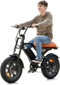 Electric Bike for Adults Teens, 1500/1000W Peak Motor Retro Electric Dirt Bike 55 Miles Pas Range, 20/16' Fat Tire 20MPH Full Suspension Banana Seat Ebikes with Pump, All-Terrain
