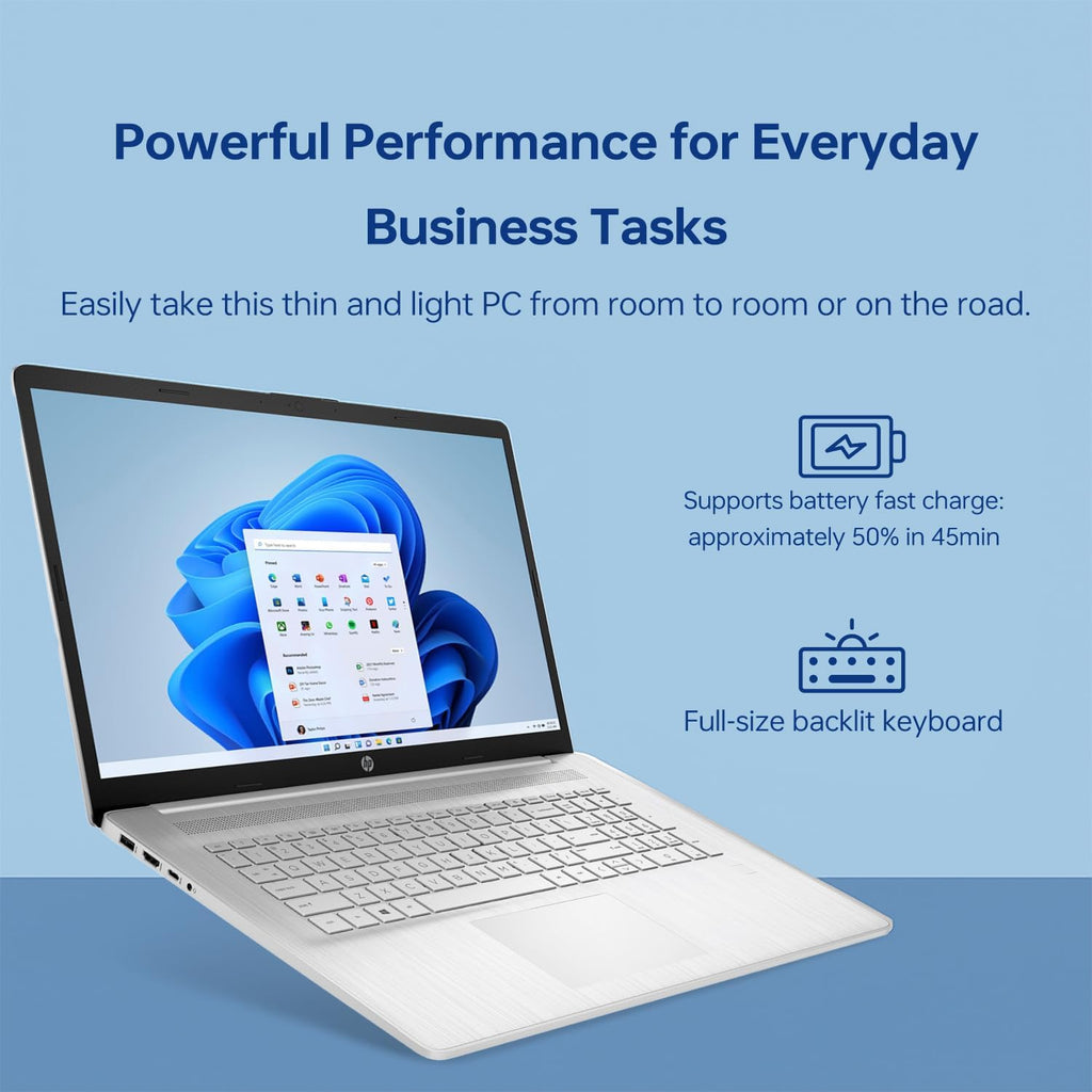HP 2025 Latest Premium Laptop, 17.3' HD+ Touchscreen, 13th Gen Intel Core i7-1355U (> R5 7430U) High-Performance Tier Processor, 32GB RAM, 2TB PCIe SSD, FP Reader, Wi-Fi 6, Windows 11 Home