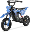 BLAZEGO EK2 Kids Electric Dirt Bike,350W Electric Motorcycle for Kids Ages 5-10,36V 5.2Ah Battery,15 MPH Max Speed,12 Miles Range,3-Speed Modes Motorcycle for Kids,Blue