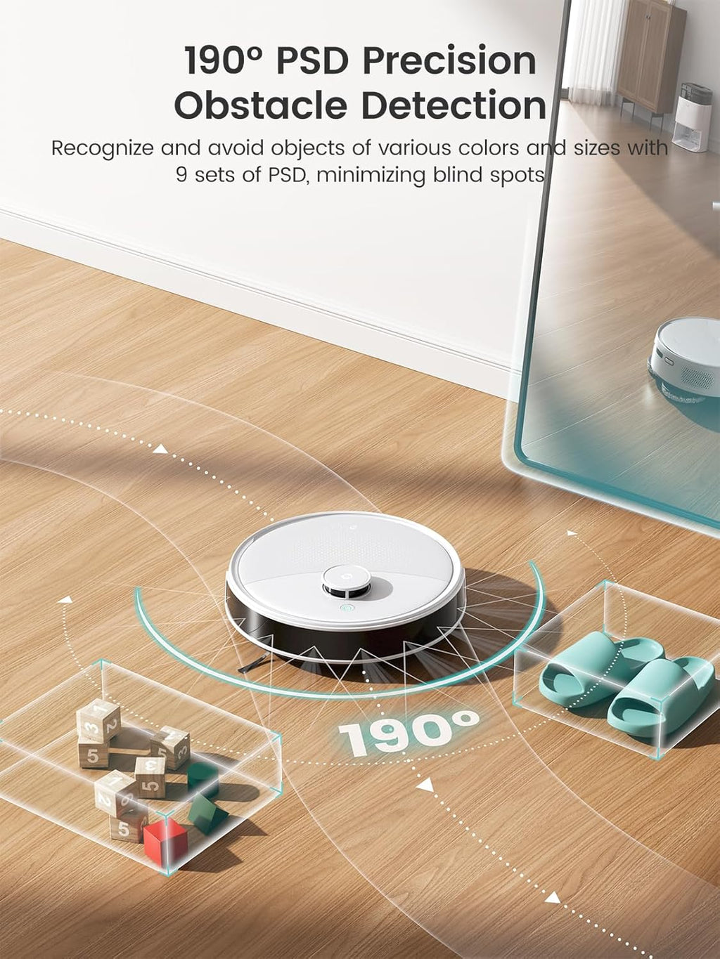 Lefant LiDAR Robot Vacuum and Mop, 12000Pa Suction, 90-Day Self-Emptying, Obstacle Avoidance, Auto Mop Washing&Drying, All-in-One for Pet Hair Carpet, 5G WiFi Alexa/APP/iWatch Control, M3