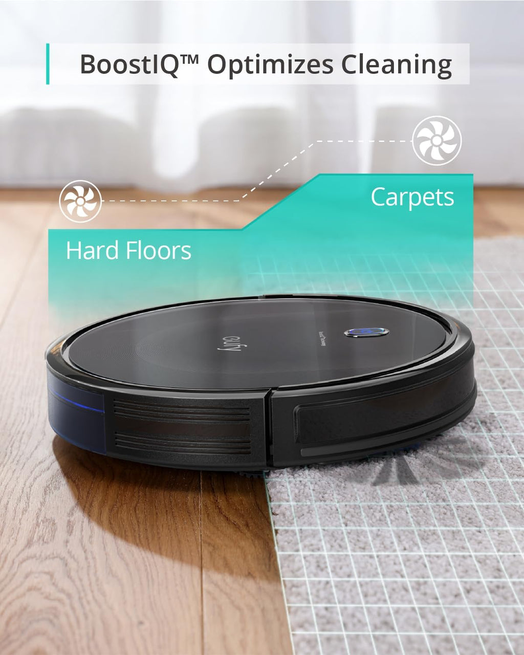 eufy Certified Like-New BoostIQ RoboVac 11S MAX Robot Vacuum Cleaner, Super-Thin, Powerful Suction, Quiet, Self-Charging, Cleans Hard Floors to Medium-Pile Carpets, Black (Renewed)