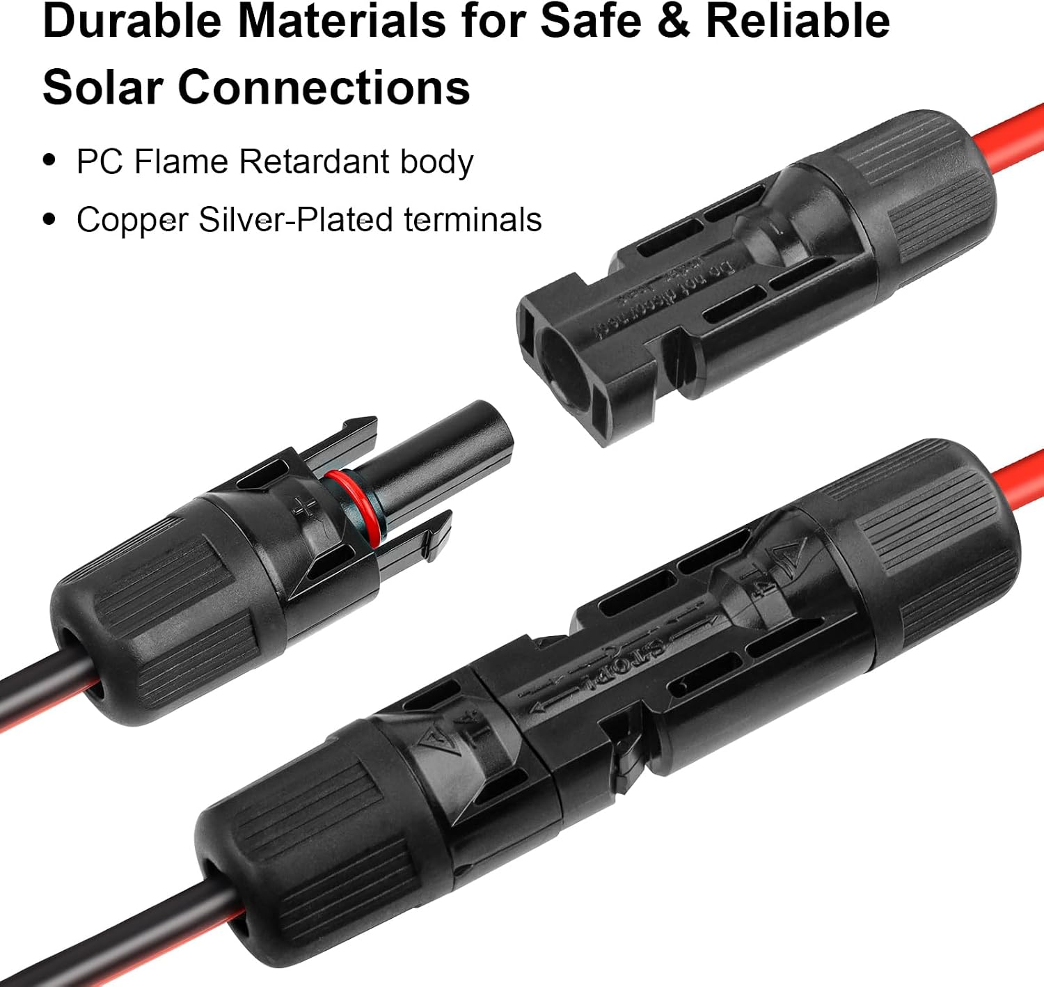XRDS -RF 100FT 10AWG Solar Adapter Cable to XT60i - Tinned Copper Wire with PVC Jacket, XT60i Solar Extension Cable for Power Station and Portable Generator