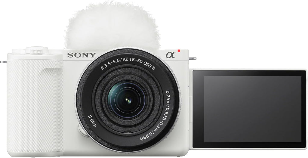 Sony Alpha ZVE10 II - APS-C Interchangeable Lens Mirrorless Content Creators' Camera - White - with Lens